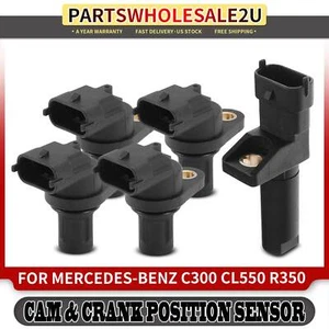 4x Camshaft & 1x Crankshaft Position Sensor for Mercedes-Benz C300 E350 SLK350 - Picture 1 of 8
