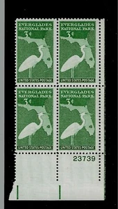 US Scott #952, Plate Block #23739 1947 Everglades 3c FVF MNH Lower Right - Picture 1 of 1