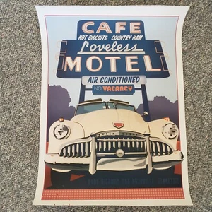 Cafe Loveless Motel Buick Poster / Print 18x24" unmatted in very good condition - Picture 1 of 2