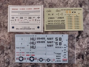 1/72 Various Model Helicopter Decal Sets X3 - Bild 1 von 1