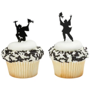 Graduation Cake Decor, DecoPac Graduate Cupcake Pics Graduation Bakery Picks 12p - Picture 1 of 2