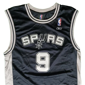 Vintage Reebok Tony Parker Jersey #9 Mens Size M San Antonio Spurs NBA Black - Picture 1 of 10