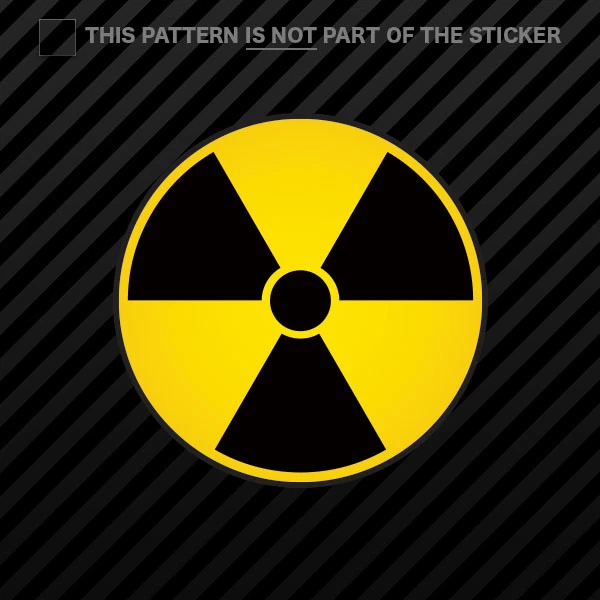 Nuke Radioactive Sticker Self Adhesive Vinyl nuclear radiation warning - Image 1 of 1