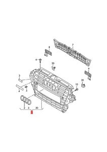 Genuine AUDI Q5 8RB Radiator Grille Platinum Grey 8R0853651AJ1RR - Picture 1 of 1