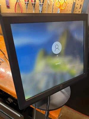 Elo ET1729L-8UWA-1-GY-G 17" POS LCD Touchscreen Monitor w/ Stand & CC reader  - Image 1 of 4