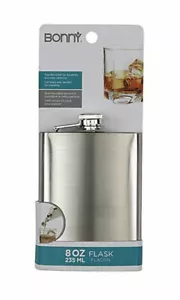Bonny Bar Frasco de Acero Inoxidable 8 OZ y BONO Embudo de Acero Inoxidable - Bonito Regalo - Imagen 1 de 3