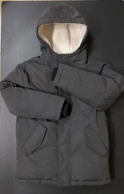 Jaqueta com Capuz Old Navy Kids Cinza Escuro Parka - Tamanho M (8) - Suavemente Usada - Imagem 1 de 3