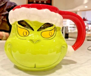 pottery barn Grinch Christmas holiday gift Williams sonoma cup Mug Party Santa , - Picture 1 of 13