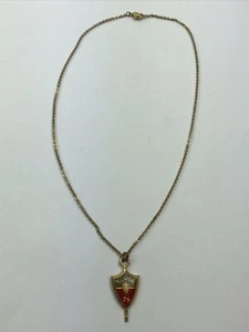 Josten Necklace Pendant Senior Class of 1979 Gray Red Gold Tone 18 1/2" - Picture 1 of 9