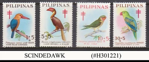 PHILIPPINES - 1967 FIGHT AGAINST TUBERCULOSIS – NATIVE BIRDS 4V - MINT NH - Picture 1 of 1