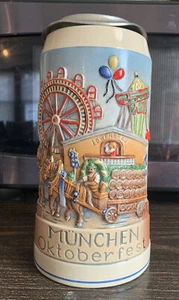 Piedra cerveza vintage München Oktoberfest Stuttgart Domex hecha en Alemania - Imagen 1 de 7