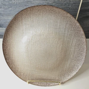 Festliches 6er Set Silber & Rouge Glitzer Salatteller 8" - Bild 1 von 3