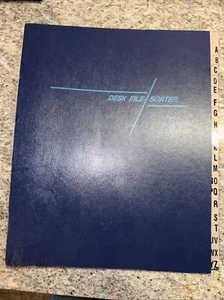 Smead :Deluxe Expandable Desk File 1A-Z Index Legal Size Pressboard navy Blue - Afbeelding 1 van 4