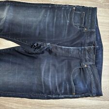 G-Star 3301 Low Tapered Jeans Mens Sz W36 x L32 dark Blue Denim Button Fly vgc