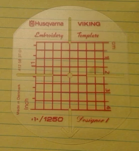 Schablone für 40 x 40 Husqvarna Viking Maschine Stickrahmen 412583701 - Bild 1 von 5