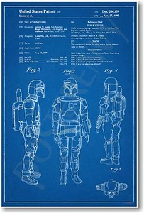 Patente Boba Fett - NUEVO póster de patente de invención vintage - Imagen 1 de 1