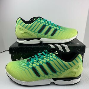 adidas zx flux black and green