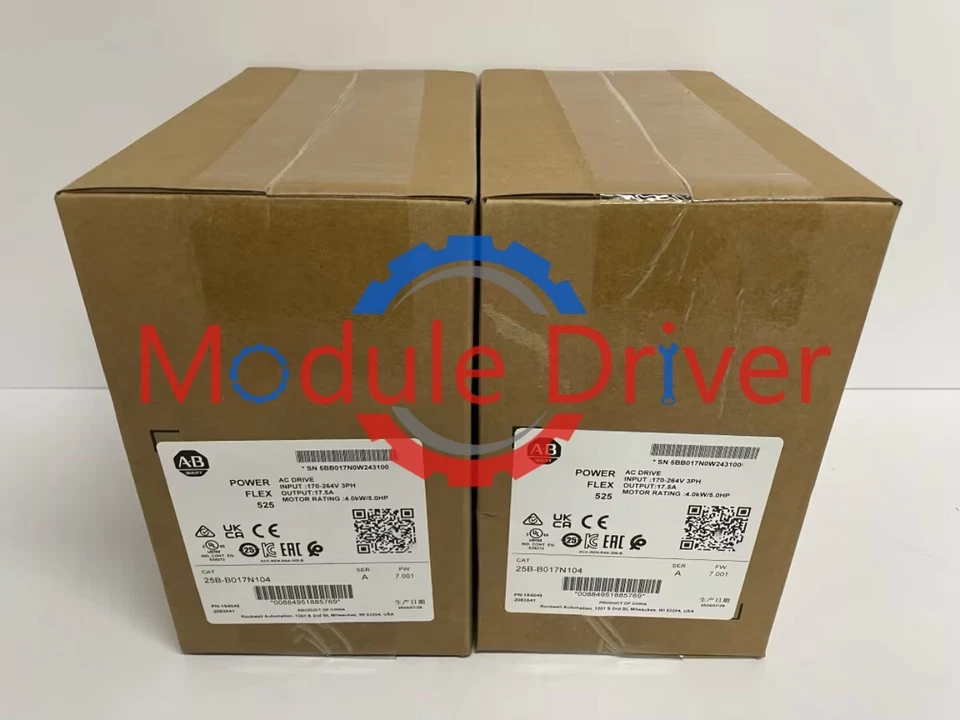 AB 25B-B017N104  PowerFlex 525 AC Drive 4kW 5Hp, New Sealed - Image 1 of 1