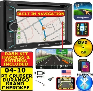 2004-2010 PT CRUISER DURANGO GRAND CHEROKEE NAVIGATION BLUETOOTH CAR STEREO - Picture 1 of 12