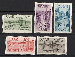 Sarre 1948, Alemania Mi. 255-259, Juego completo, CV $50 - Imagen 1 de 1