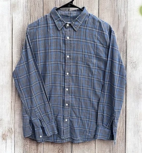 Frank & Eileen Luke Hemd mit Knopfleiste Größe L blau kariert Langarm Baumwolle - Bild 1 von 5