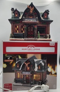 Holiday Time Country Charms HUNTING LODGE Christmas Village (probado y funcionando) - Imagen 1 de 7