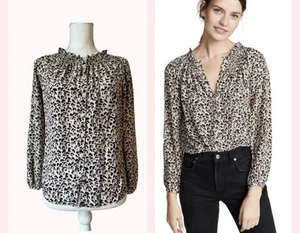 REBECCA TAYLOR $325 Leopard 100% SILK Cheetah Print Career Old Money Classic - Picture 1 of 13