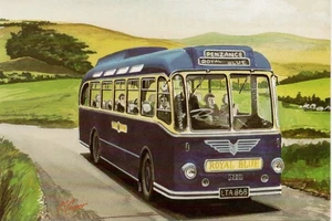 (cb96) Royal Blue Bristol LSGG with ECW body - Bus Postcard - Bild 1 von 2