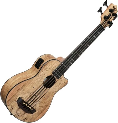 KALA U Bass Ukulele Base Spalted Maple Spalted Maple Body Cutaway UBASS-SP-MAPL- - Image 1 of 4