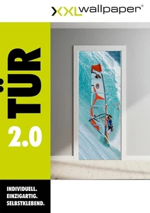 Türtapete Selbstklebend Surfer Wassersport 211cm Höhe x 91cm Breite DIN18101 - Bild 1 von 3