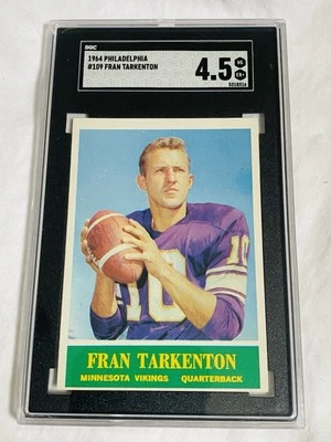 1964 Philadelphia #109 Fran Tarkenton SGC 4.5 VGEX+ RAZOR SHARP CORNERS HOF - Image 1 of 4