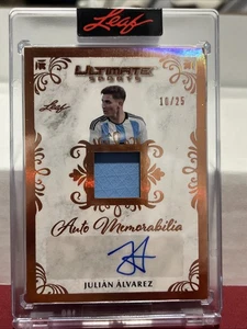 2024 Leaf Ultimate Sports Bronze Julian Alvarez Jersey Auto /25 - Picture 1 of 3
