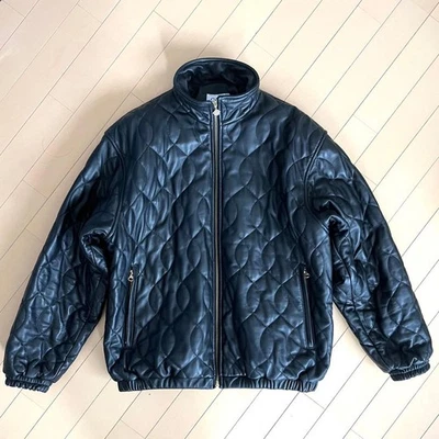 KEBOZ Leather Jacket Quilted Lamb Leather M size Used - Image 1 of 4