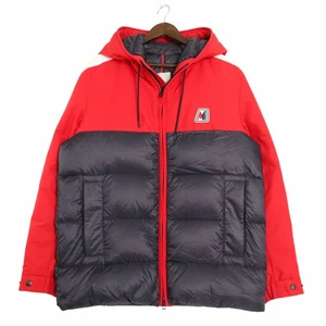 MONCLER puffer jacket uomo tricolore capospalla rosso navy nylon invernale - Foto 1 di 12
