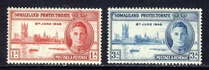 SOMALILAND PROTECTORATE KG VI 1946 The Victory Set SG 117 &  SG 118 MINT - Picture 1 of 2