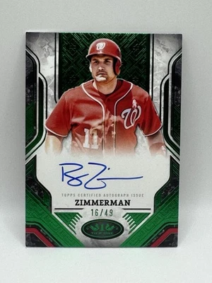 2025 Topps Tier One Ryan Zimmerman Prime Performers Auto /49 Green Foil #PPA-RZ - Imagem 1 de 4