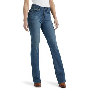 Wrangler Women's Bespoke Ada High Rise Bootcut Jeans Comfort Bottoms Denim New - Picture 1 of 4
