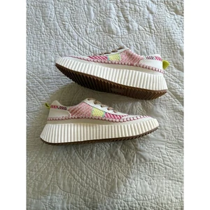 Dolce Vita Daran Woven Wedge Platform Sneakers Size 8.5 Casual Colorful Shoes - Picture 1 of 7