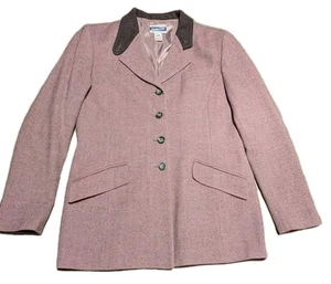 Vintage 90er Pendleton Blazer Damen 10 Fischgrät 100 % Wolle Reitsport Made in USA - Bild 1 von 13