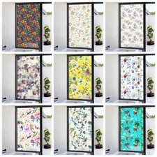 3D Privacy Static Cling Frosted Stained Window Film Flower Glass Sticker Decor
