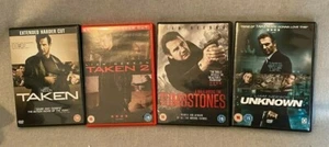 Liam Neeson DVD Bundle x4, Taken 1,2, A Walk Among The Tombstones., Unknown - Picture 1 of 3