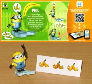 SD745 PHIL + BPZ GERMANIA KINDER SORPRESA 2017/2018 CATTIVISSIMO ME 3 MINIONS - Picture 1 of 1