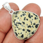 Natural Dalmatian 925 Sterling Silver Pendant Jewelry CP39883