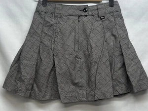 Dickies Juniors Women's Gray Plaid Pleated Grunge Style Y2K Skirt Size X-Small - Picture 1 of 4