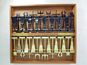 AUSTIN COX MODERNIST ALUMINUM CHESS SET MID CENTURY MODERN ALCOA - Picture 1 of 12