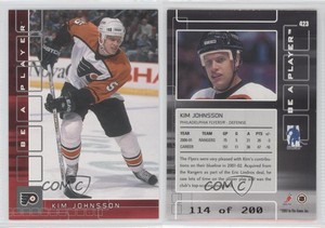2001-02 ITG Be A Player Memorabilia Ruby /200 Kim Johnsson #423