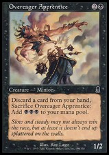 Magic the Gathering MTG Overeager Apprentice (154) Odyssey   LP