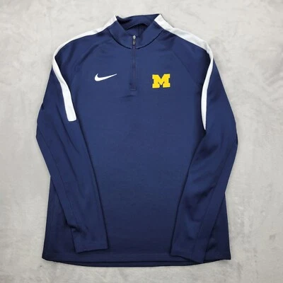 Suéter pulôver Michigan Wolverines masculino grande Nike equipe zíper adulto - Imagem 1 de 4