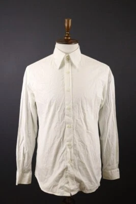 Camisa Versace Jeans Signature Blanca Manga Larga Con Botones Talla L Foto 1 de 4