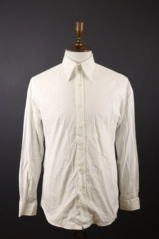 Versace Jeans Signature White Long Sleeve Button Down Shirt Size L - Image 1 of 4